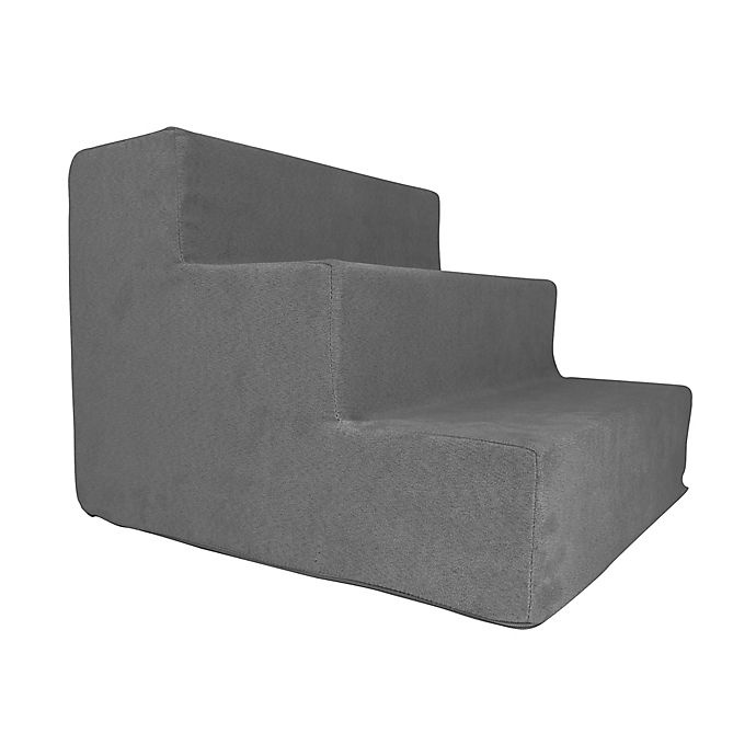 slide 4 of 10, Precious Tails High Density Foam 3 Steps Pet Stairs - Grey, 1 ct