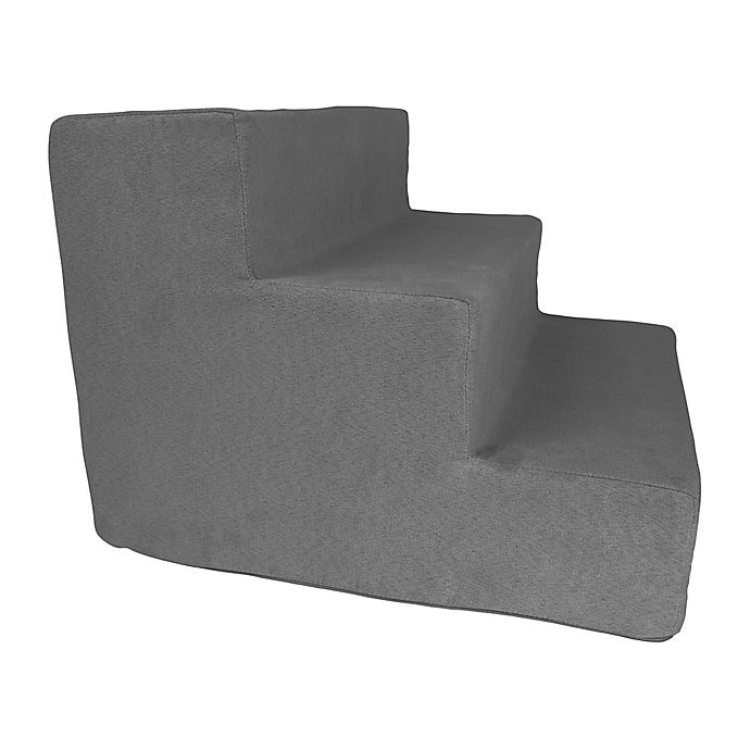 slide 5 of 10, Precious Tails High Density Foam 3 Steps Pet Stairs - Grey, 1 ct