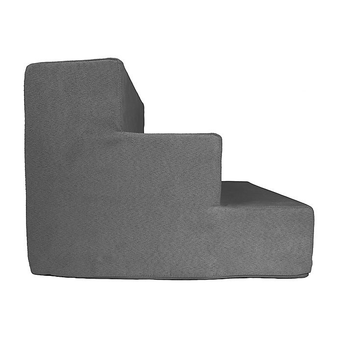 slide 6 of 10, Precious Tails High Density Foam 3 Steps Pet Stairs - Grey, 1 ct