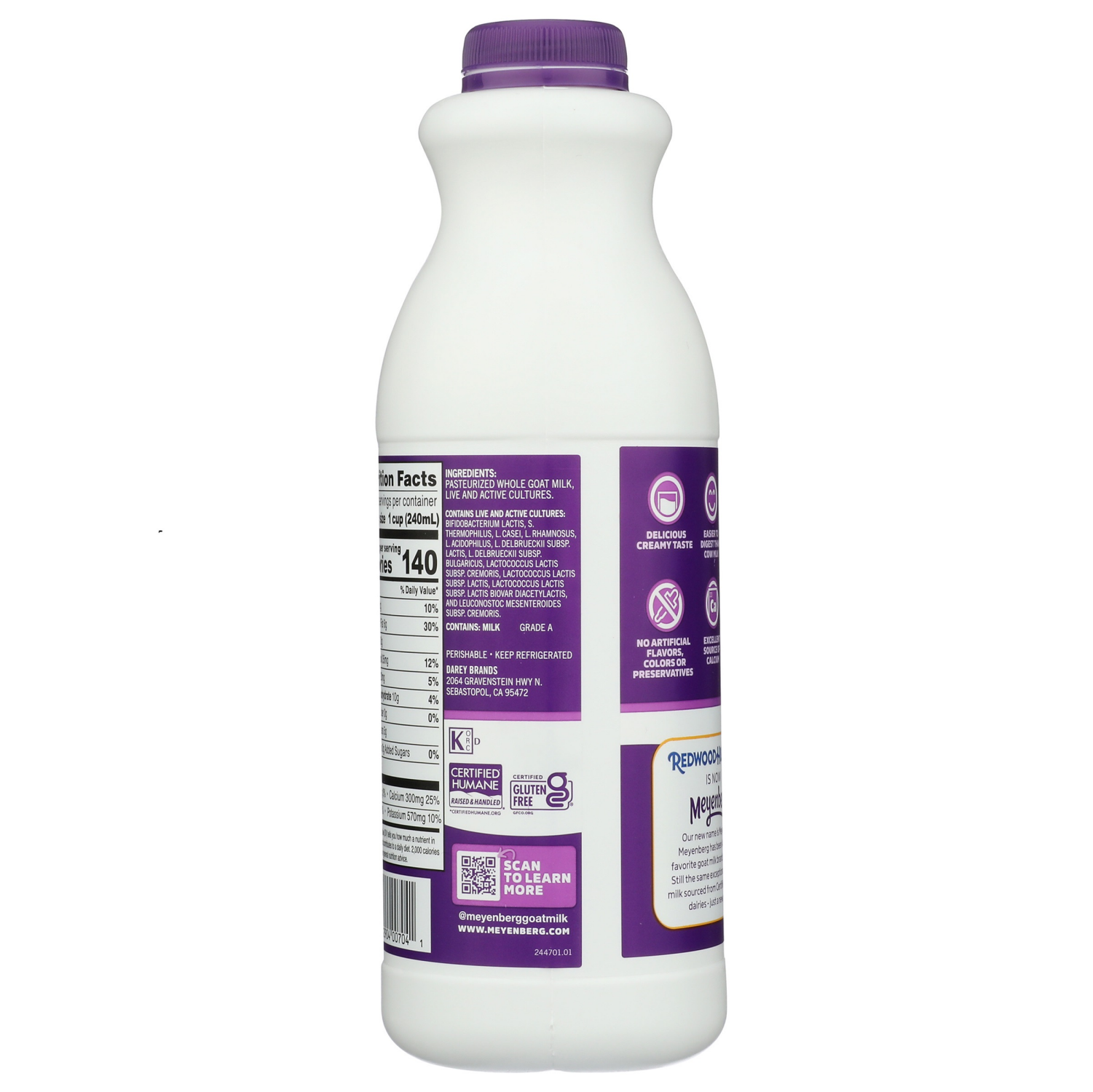 slide 2 of 3, Redwood Hill Farm Plain Goat Milk Kefir, 32 oz, 32 oz