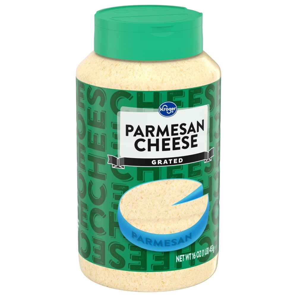 slide 3 of 3, Kroger Parmesan Cheese, 16 oz