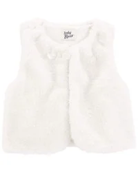Oshkosh Baby Faux Fur Vest White 9M