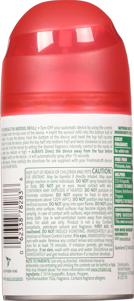 slide 9 of 10, Air Wick Freshmatic Ultra Apple Cinnamon Medley Automatic Spray Refill, 6.17 oz