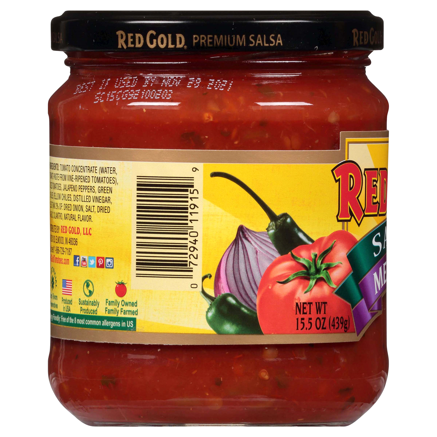 slide 2 of 3, Red Gold Medium Salsa 15.5 oz. Jar, 15.5 oz