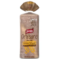 Sara Lee Artesano Bakery Bread Golden Wheat Pre-sliced Bread Loaf, 20 oz