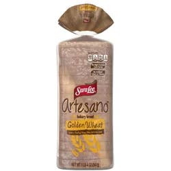 Sara Lee Artesano Bakery Bread Golden Wheat Pre-sliced Bread Loaf, 20 oz