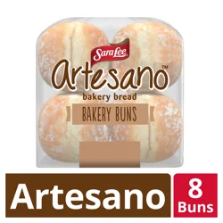 Sara Lee Artesano White Bakery Buns, 8 count, 19 oz
