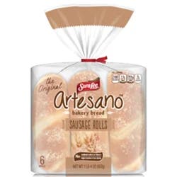 Sara Lee Artesano Plain Sausage Rolls, 6 count, 15 oz