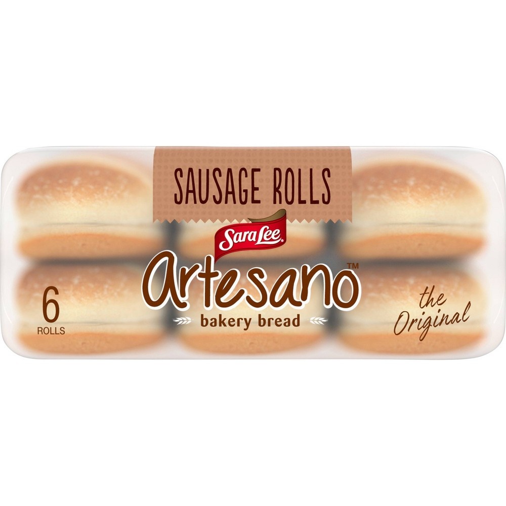 slide 2 of 4, Sara Lee Artesano Bakery Bread Plain Sausage Rolls, 6  count, 15 oz, 6 ct