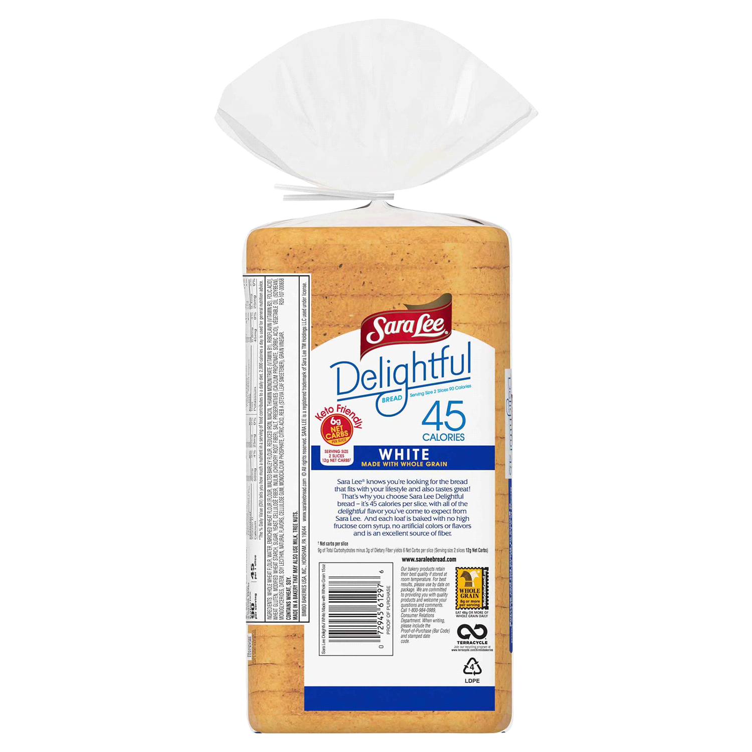 slide 2 of 4, Sara Lee Delightful White Bread, 15 oz, 15 oz