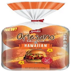Sara Lee Artesano Bakery Bread Hawaiian Bakery Buns, 8 count, 19 oz