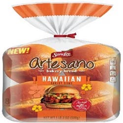 Sara Lee Artesano Bakery Bread Hawaiian Bakery Buns, 8 count, 19 oz