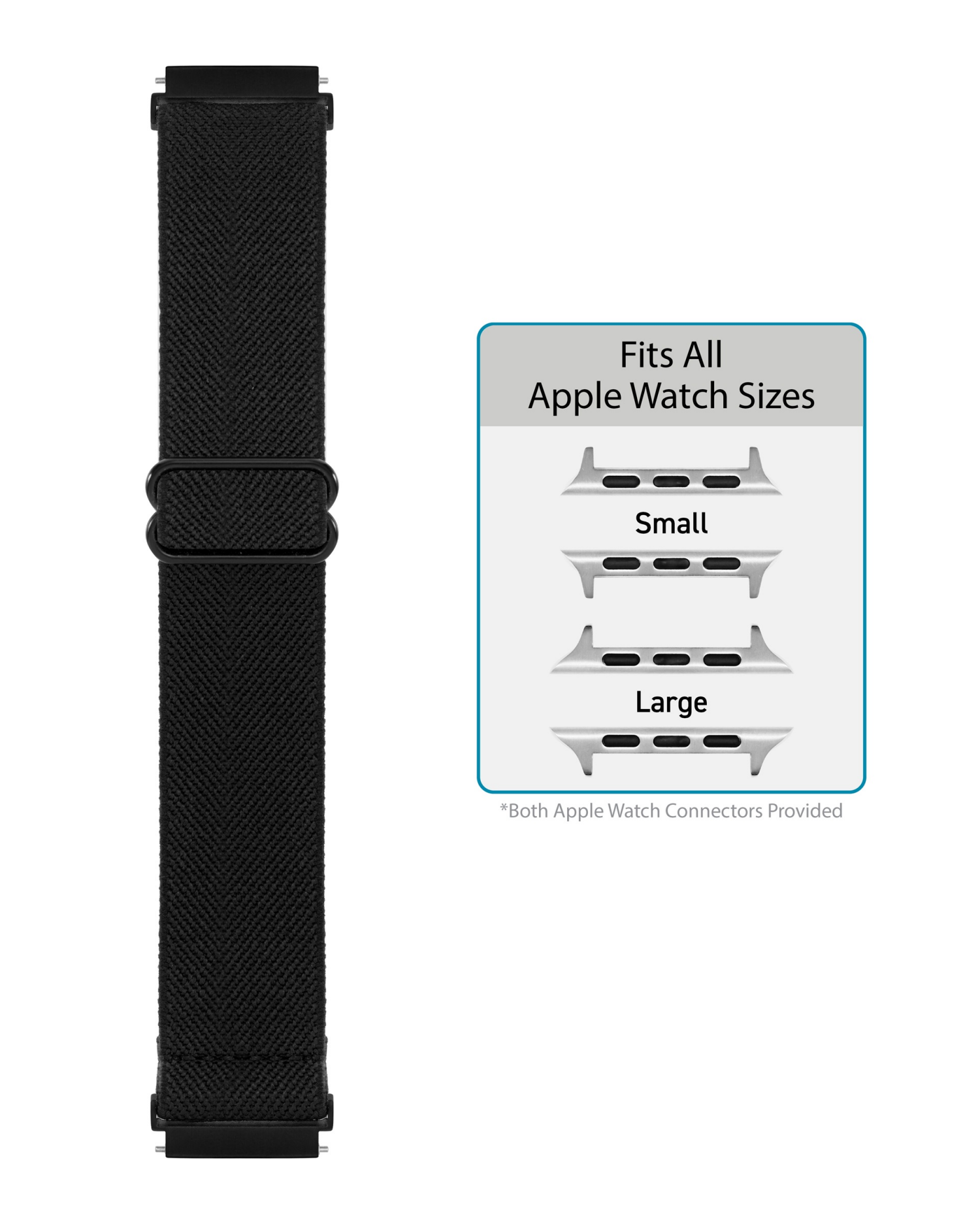 slide 3 of 5, WITHit Woven Nylon Universal Watch Band - Black, 1 ct, 1 ct