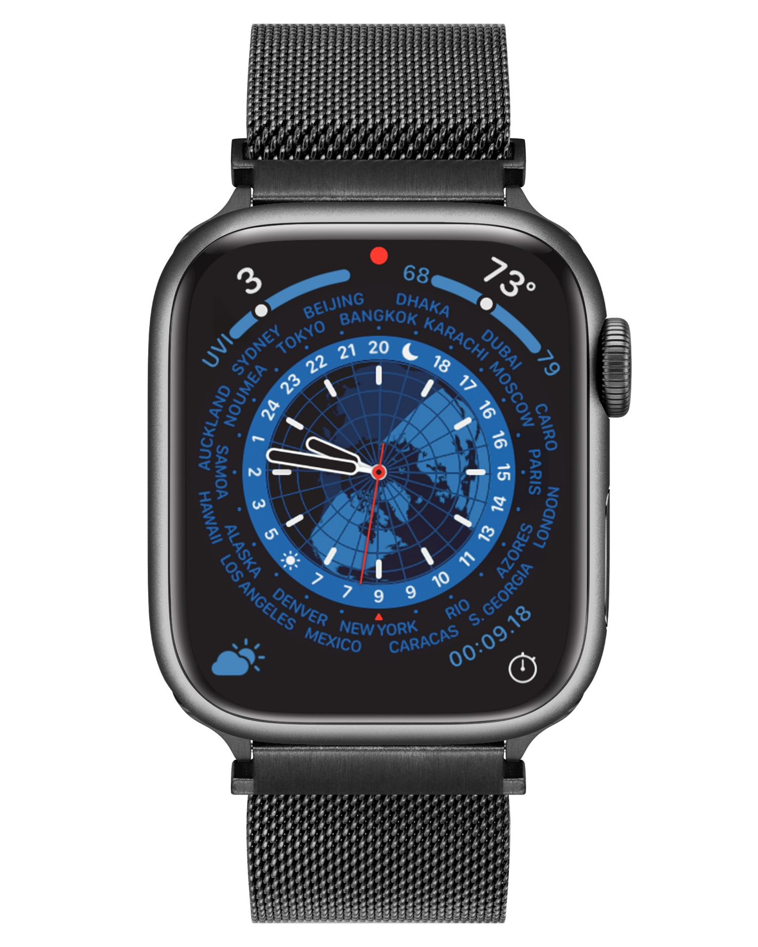 slide 5 of 5, Withit Apple Watch Universal Mesh Black, 1 ct