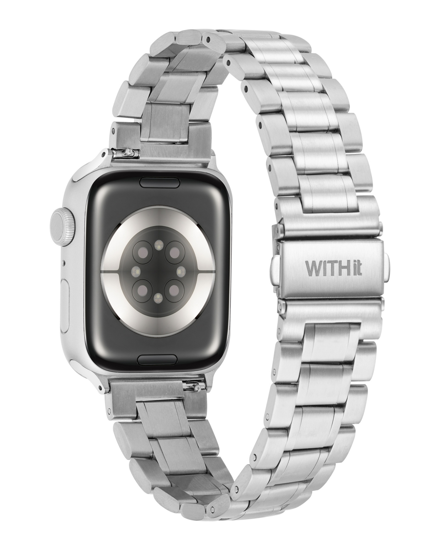 slide 2 of 5, Withit Apple Watch Universal Stainless Link Silver, 1 ct