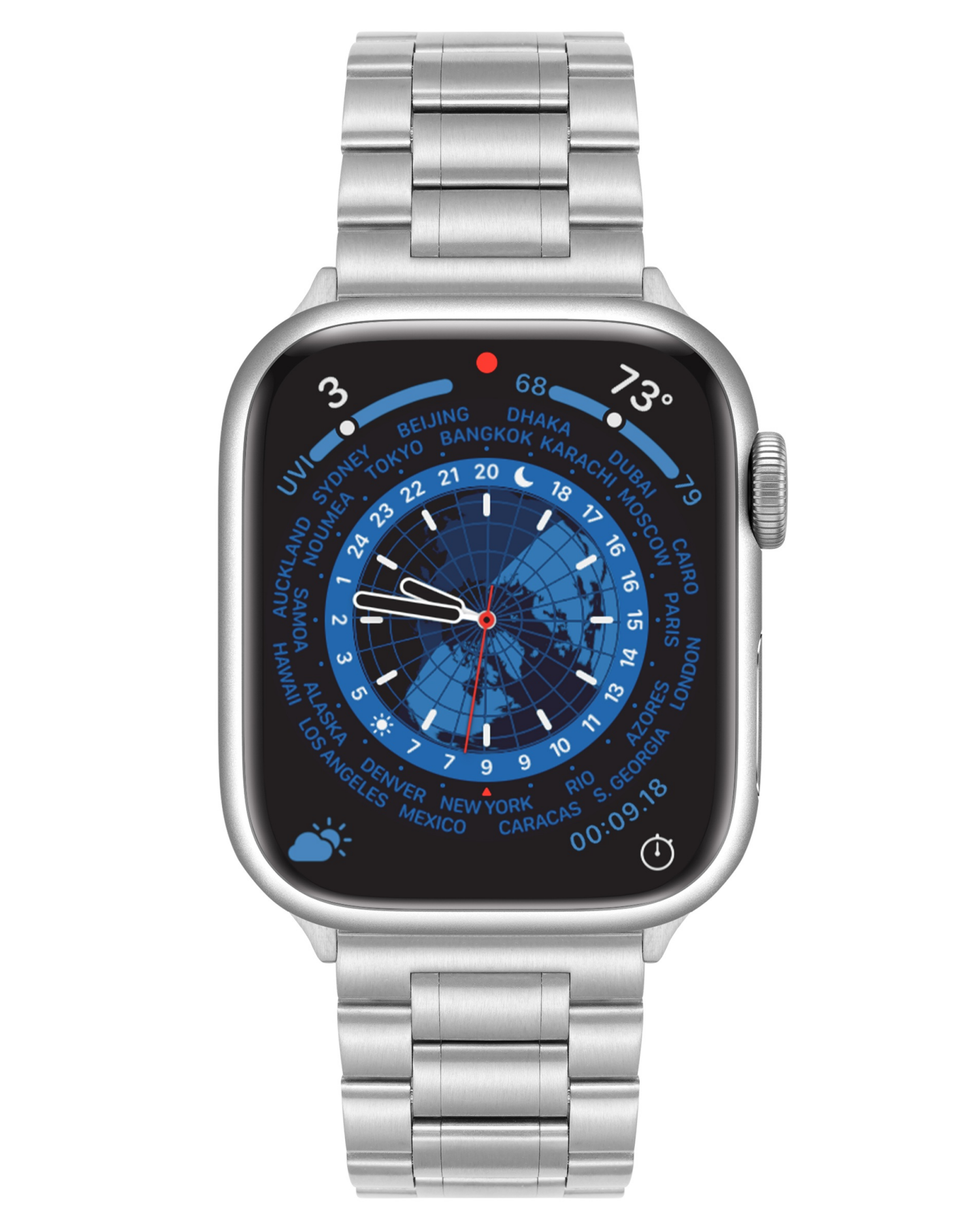 slide 5 of 5, Withit Apple Watch Universal Stainless Link Silver, 1 ct