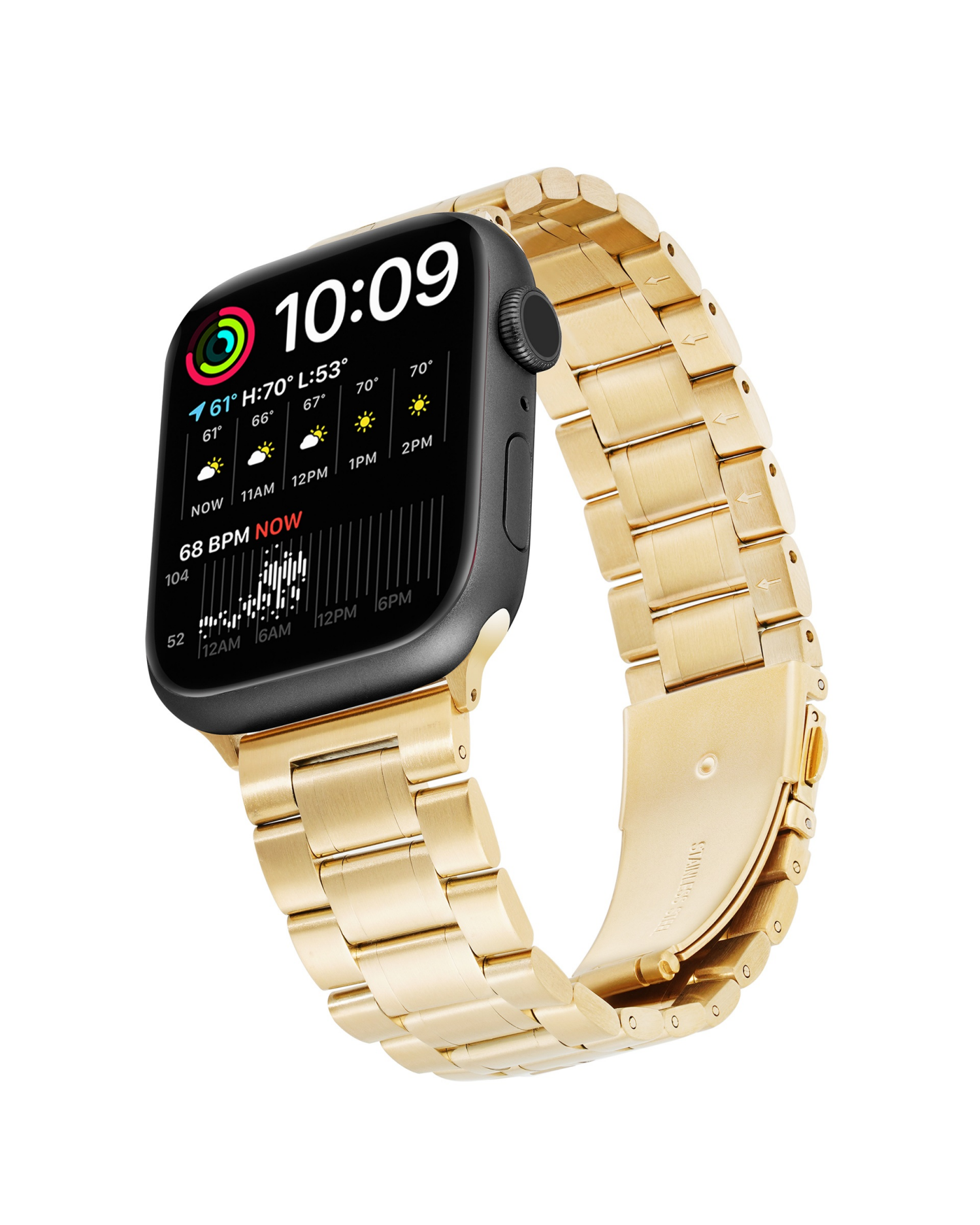 slide 4 of 5, Withit Apple Watch Universal Stainless Link Gold, 1 ct