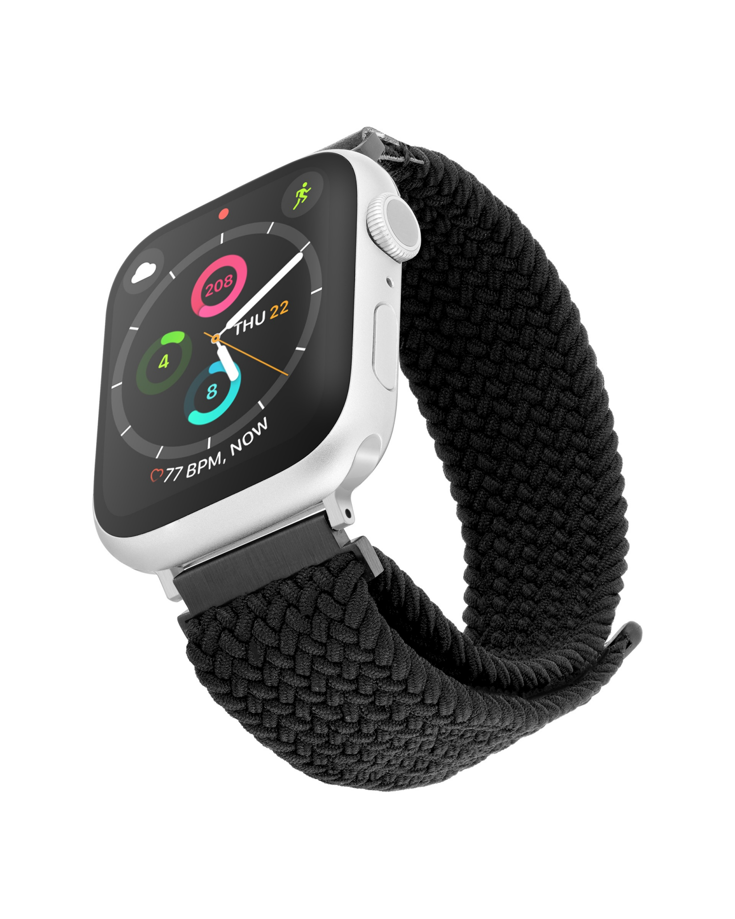 slide 4 of 5, Withit Apple Watch Universal Braided Elastic Black, 1 ct