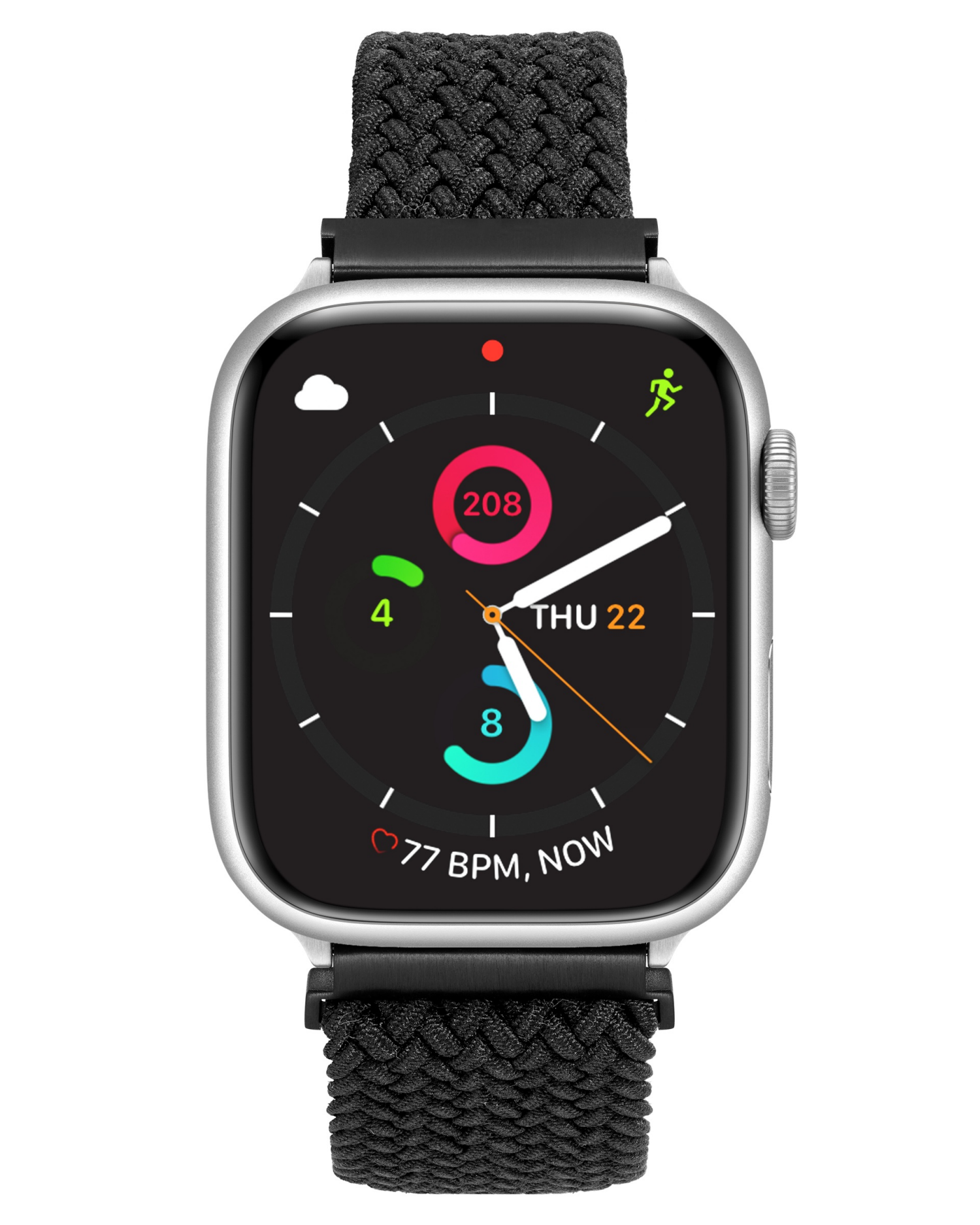 slide 5 of 5, Withit Apple Watch Universal Braided Elastic Black, 1 ct