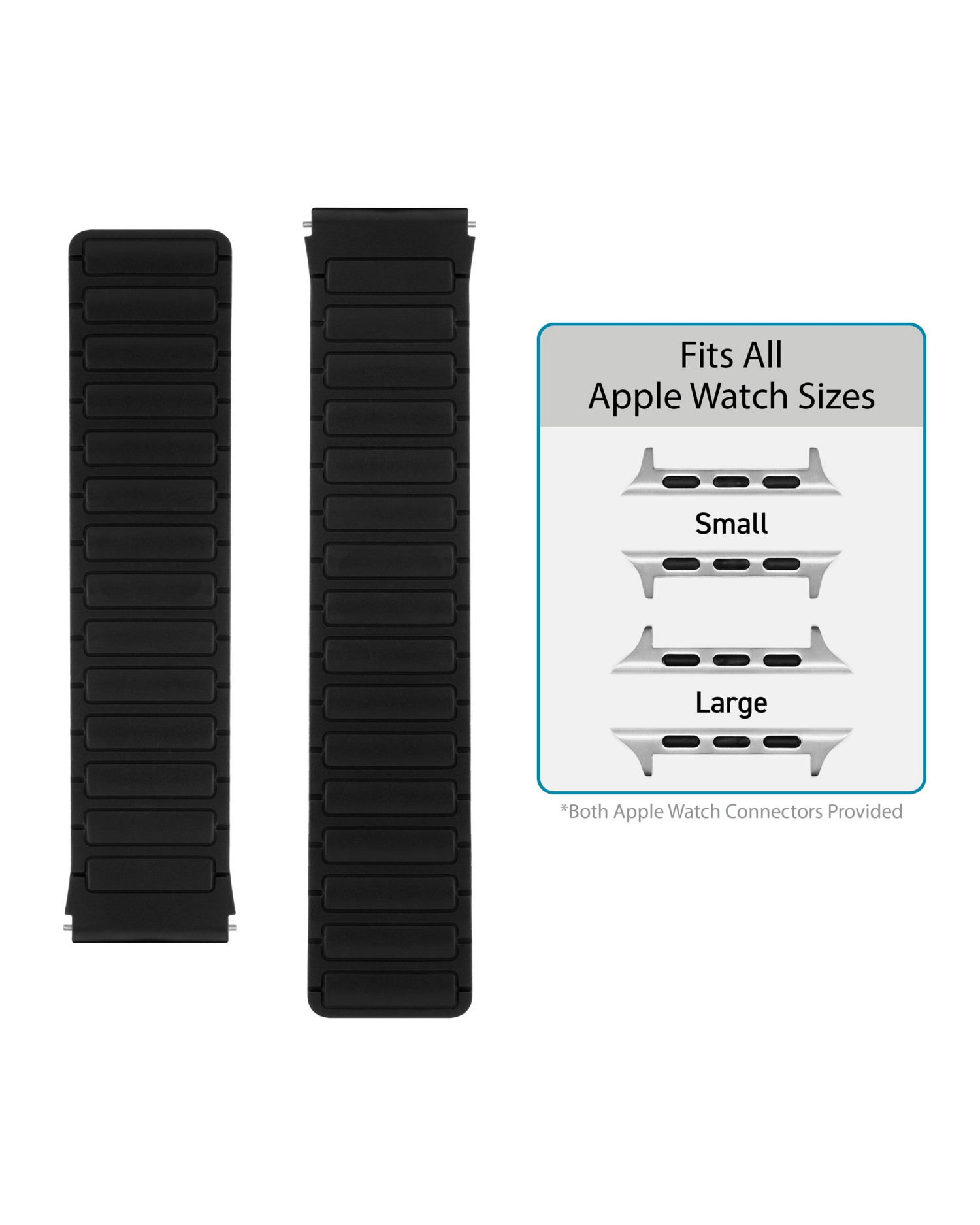 slide 3 of 5, Withit Apple Watch Universal Magnetic Black Silicone, 1 ct