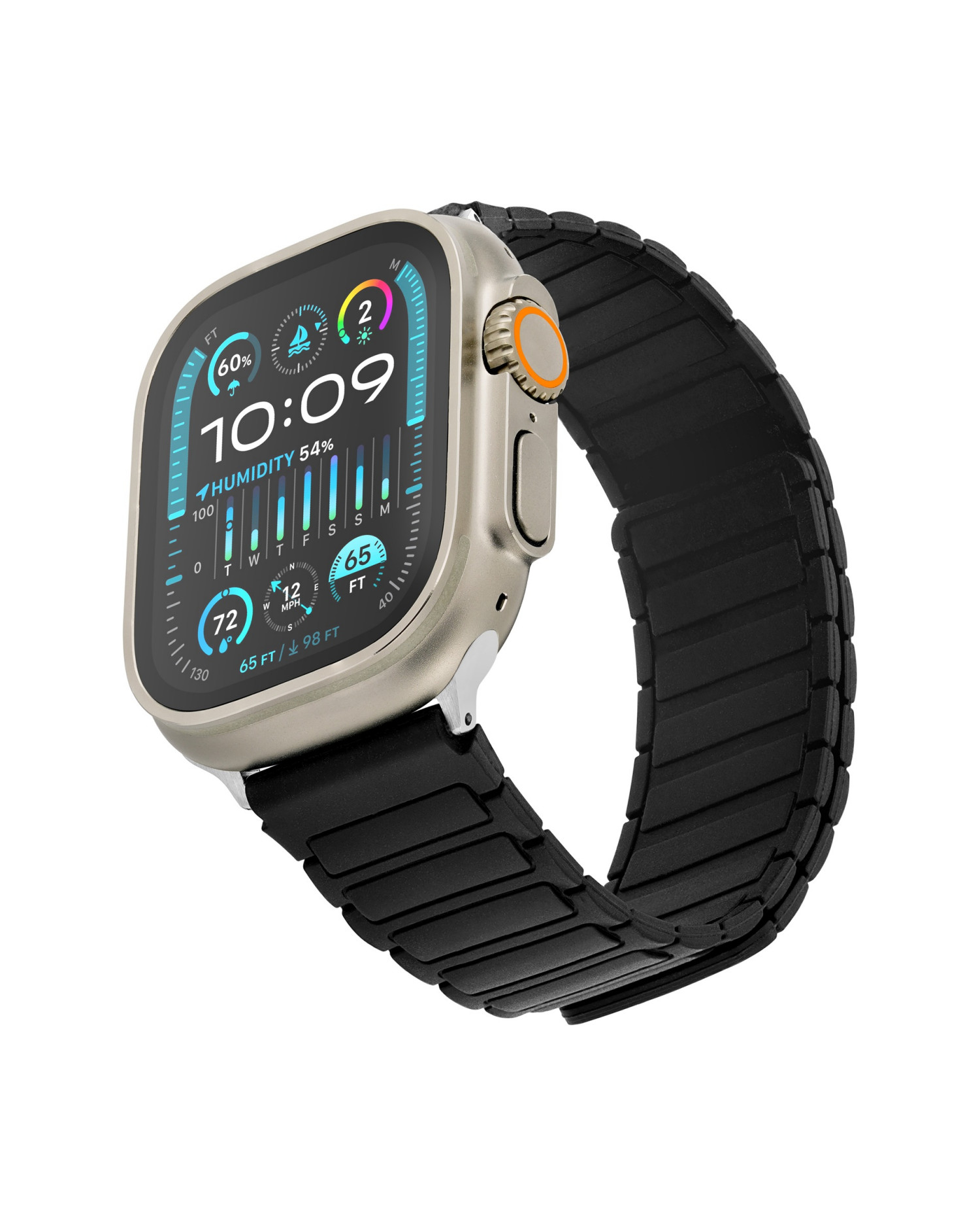 slide 4 of 5, Withit Apple Watch Universal Magnetic Black Silicone, 1 ct