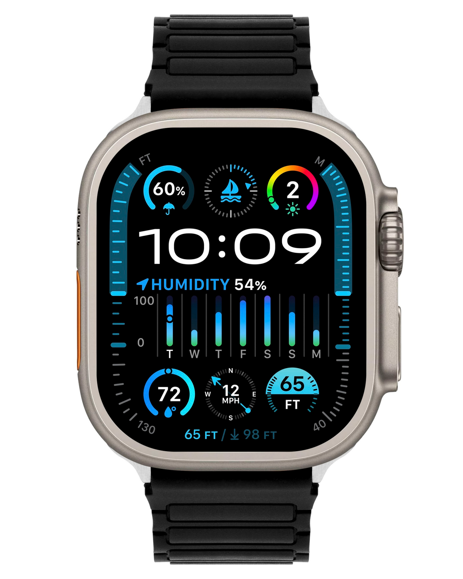 slide 5 of 5, Withit Apple Watch Universal Magnetic Black Silicone, 1 ct