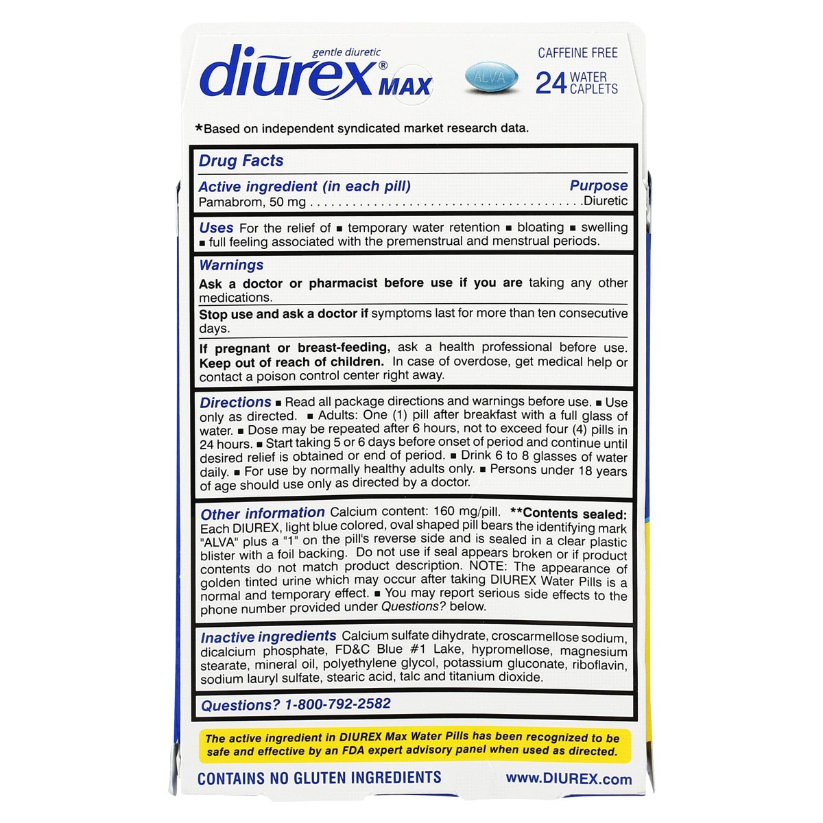 slide 2 of 2, Diurex Maximum Relief Water Caplets, 24 ct