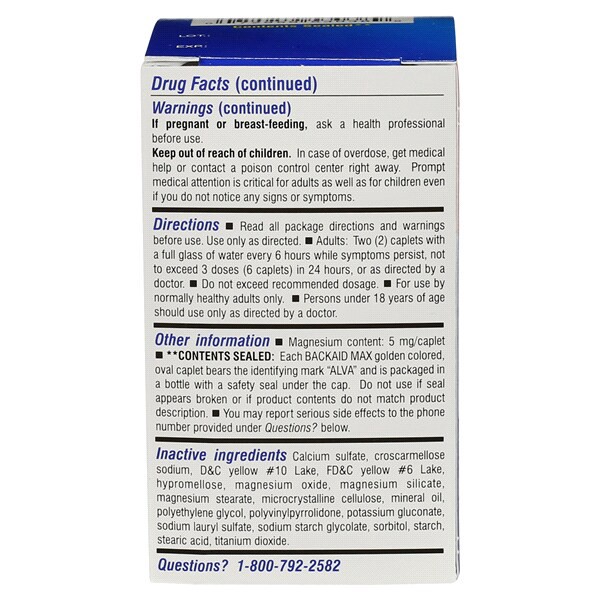 slide 6 of 9, Backaid Max Caplets, 38 ct