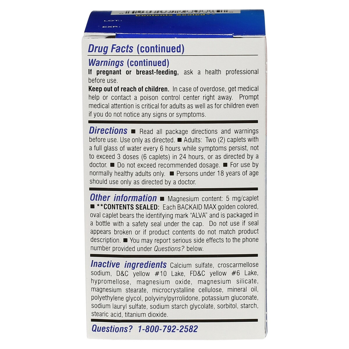 slide 9 of 9, Backaid Max Caplets, 38 ct