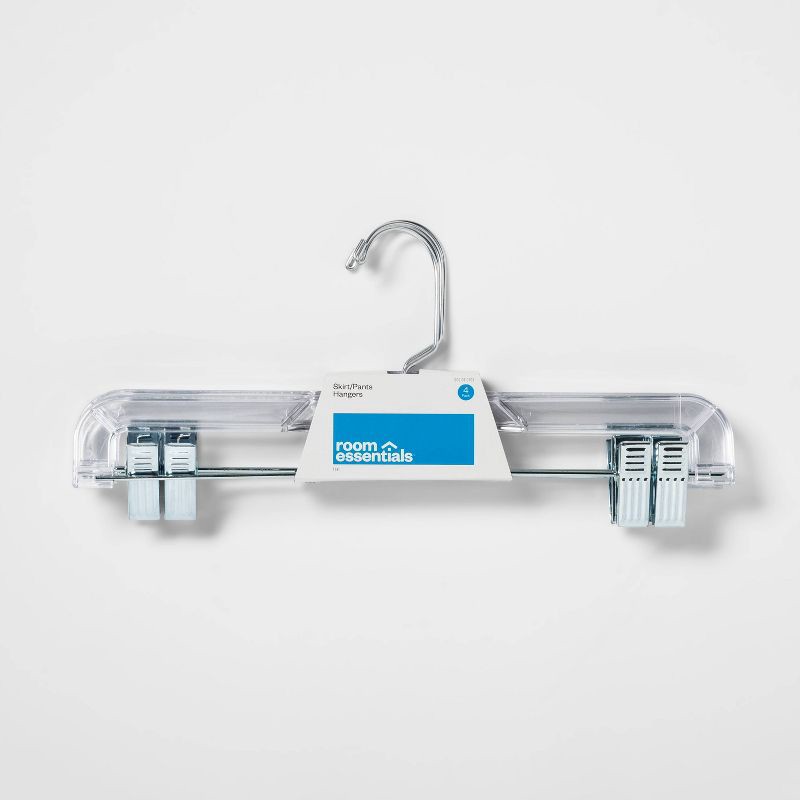 slide 1 of 3, 4pk Crystal SkirtSlack Hangers - Room Essentials™, 4 ct