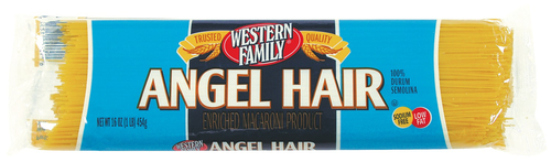 slide 1 of 1, Western Family Angel Hair Pasta, 16 oz