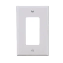 Eaton 1 -Gang White Decorator Polycarbonate Midsize Wall Plate