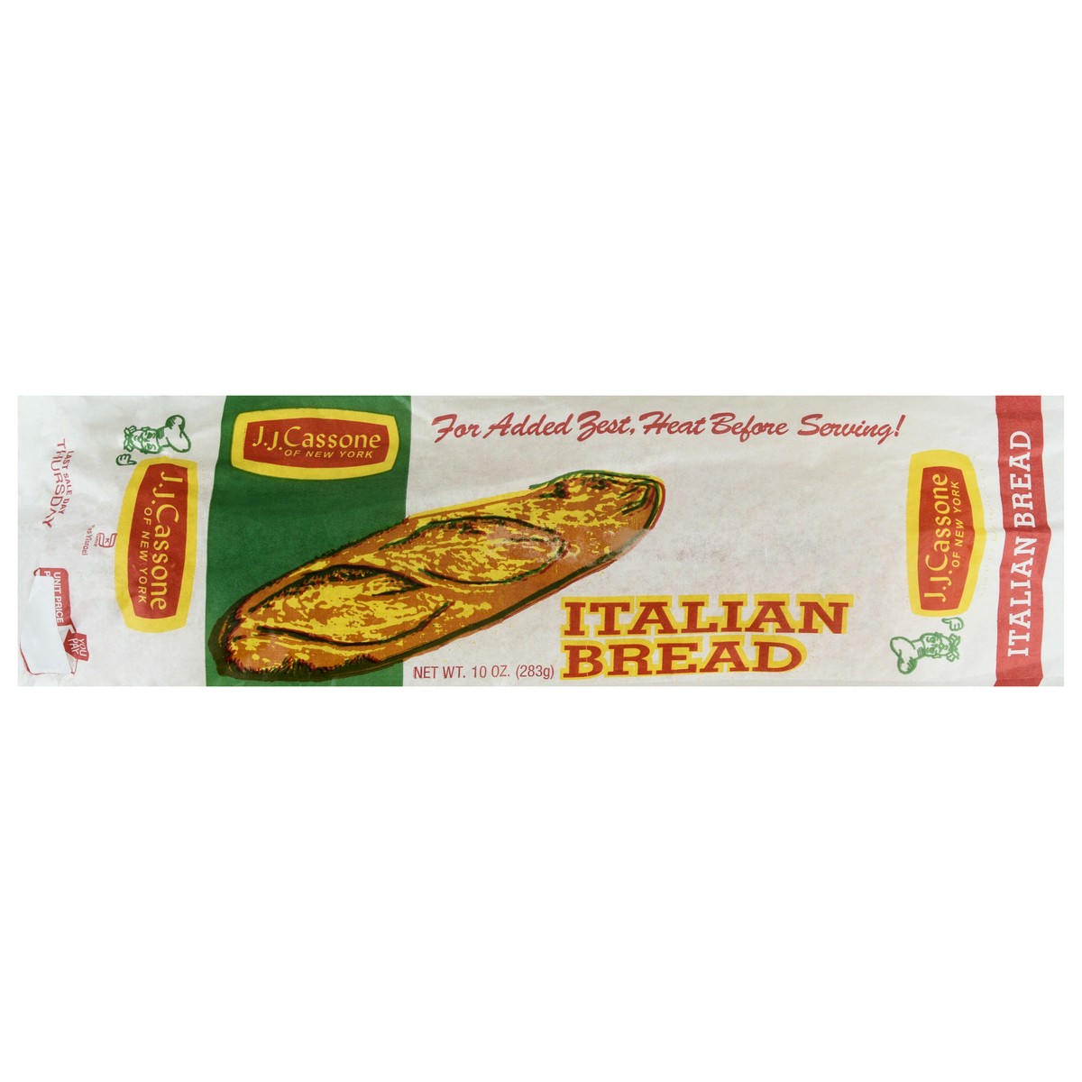 slide 1 of 4, J.J. Cassone Italian Bread 10 oz, 10 oz