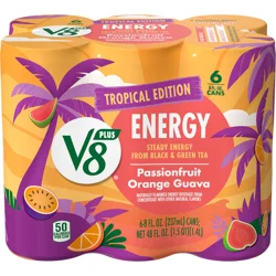 V8 +Energy Passionfruit Orange Guava Juice Energy Drink, 8 fl oz