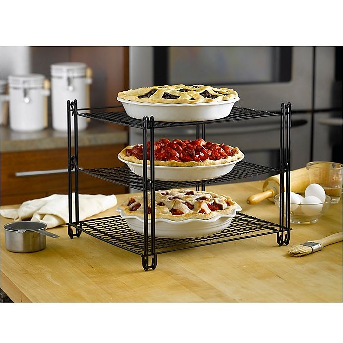 slide 2 of 2, Betty Crocker 3-Tier Non-Stick Cooling Rack - Black, 1 ct