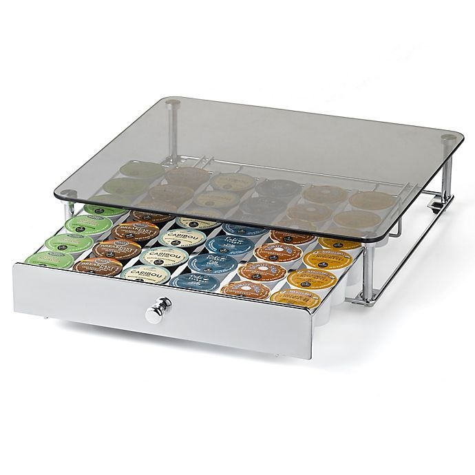 slide 2 of 4, Nifty Home Products Nifty Keurig K-cup 36-Capacity Glass-Top Rolling Drawer, 1 ct