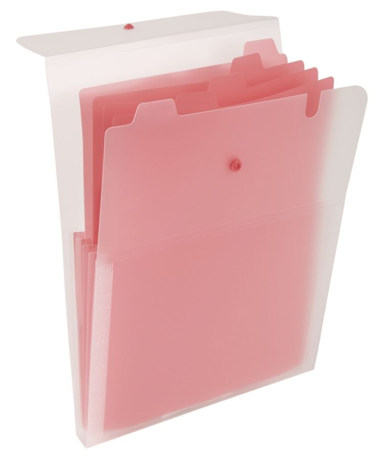 slide 2 of 2, Office Depot Expanding File, 5'' Expansion, 8-1/2'' X 11'', Pink, 1 ct