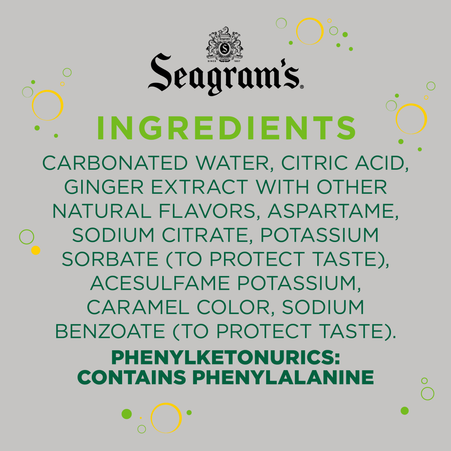 slide 6 of 8, Seagram's Zero Sugar Ginger Ale Bottle- 2 liter, 2 liter