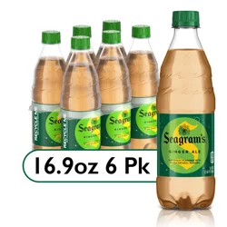 Seagram's Seagrams Ginger Ale Bottles, 16.9 fl oz, 6 Pack