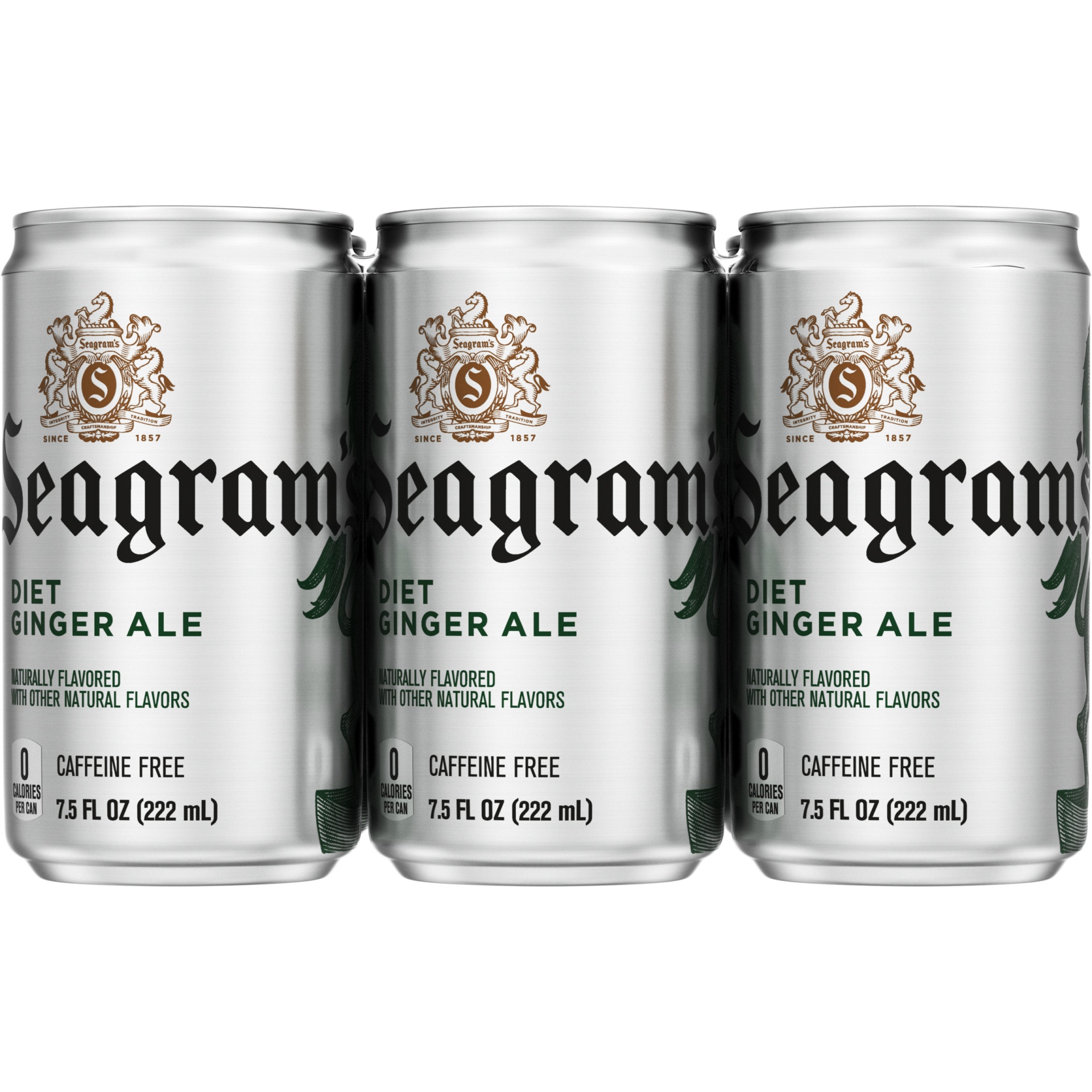slide 9 of 12, Seagram's Zero Sugar Ginger Ale Cans, 7.5 fl oz, 6 Pack, 6 ct; 7.5 oz