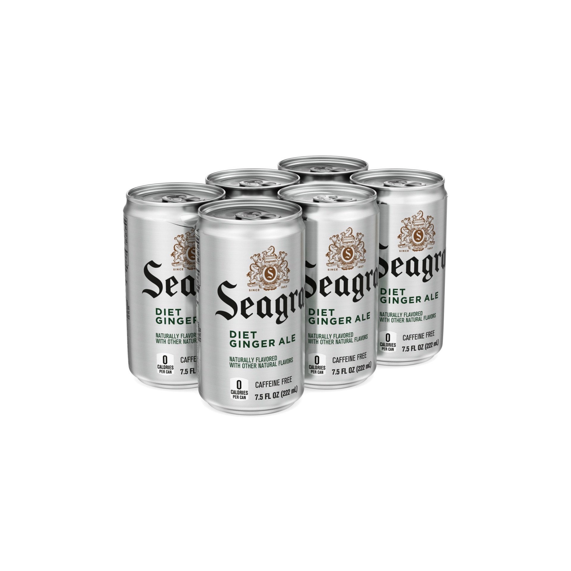 slide 12 of 12, Seagram's Zero Sugar Ginger Ale Cans, 7.5 fl oz, 6 Pack, 6 ct; 7.5 oz