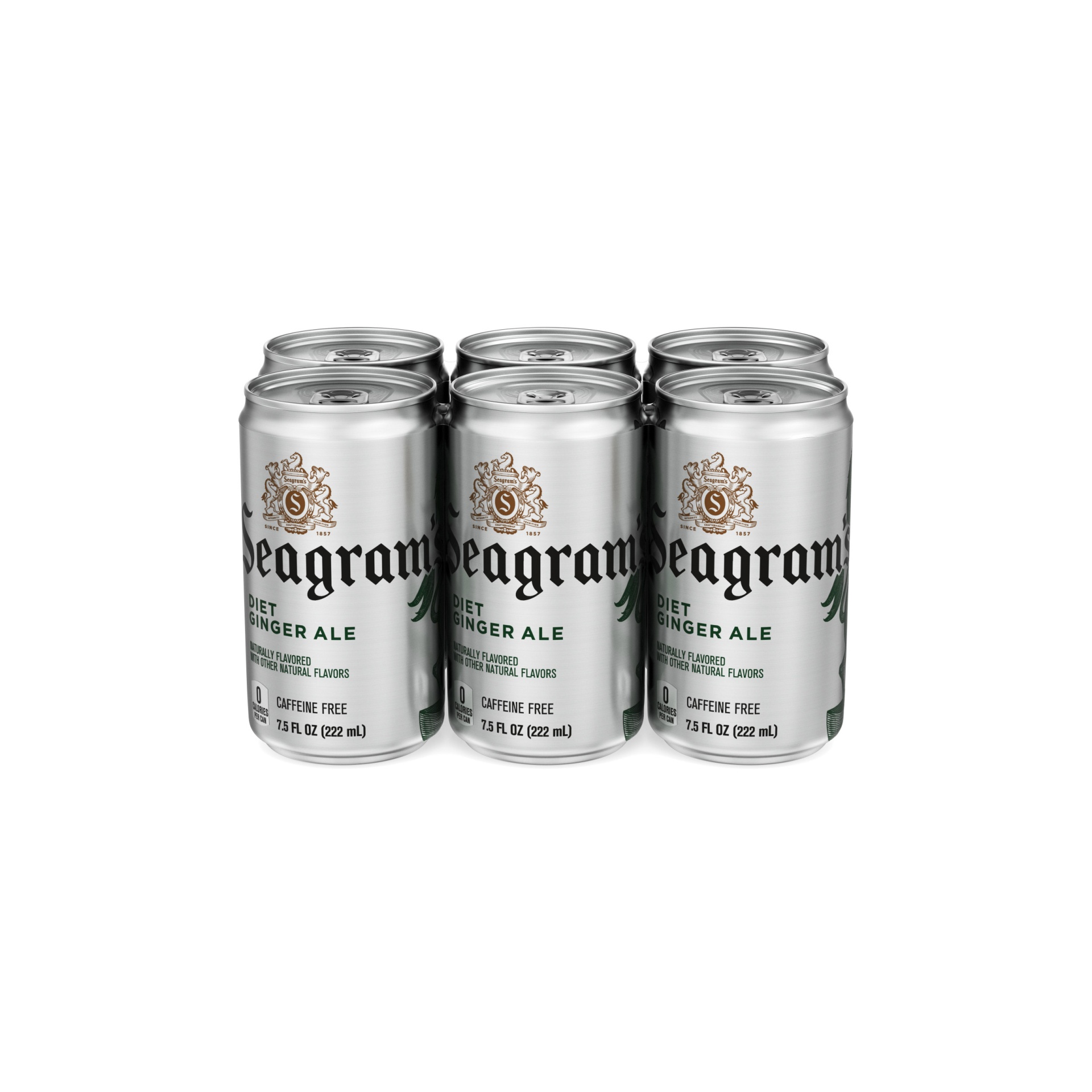 slide 10 of 12, Seagram's Zero Sugar Ginger Ale Cans, 7.5 fl oz, 6 Pack, 6 ct; 7.5 oz