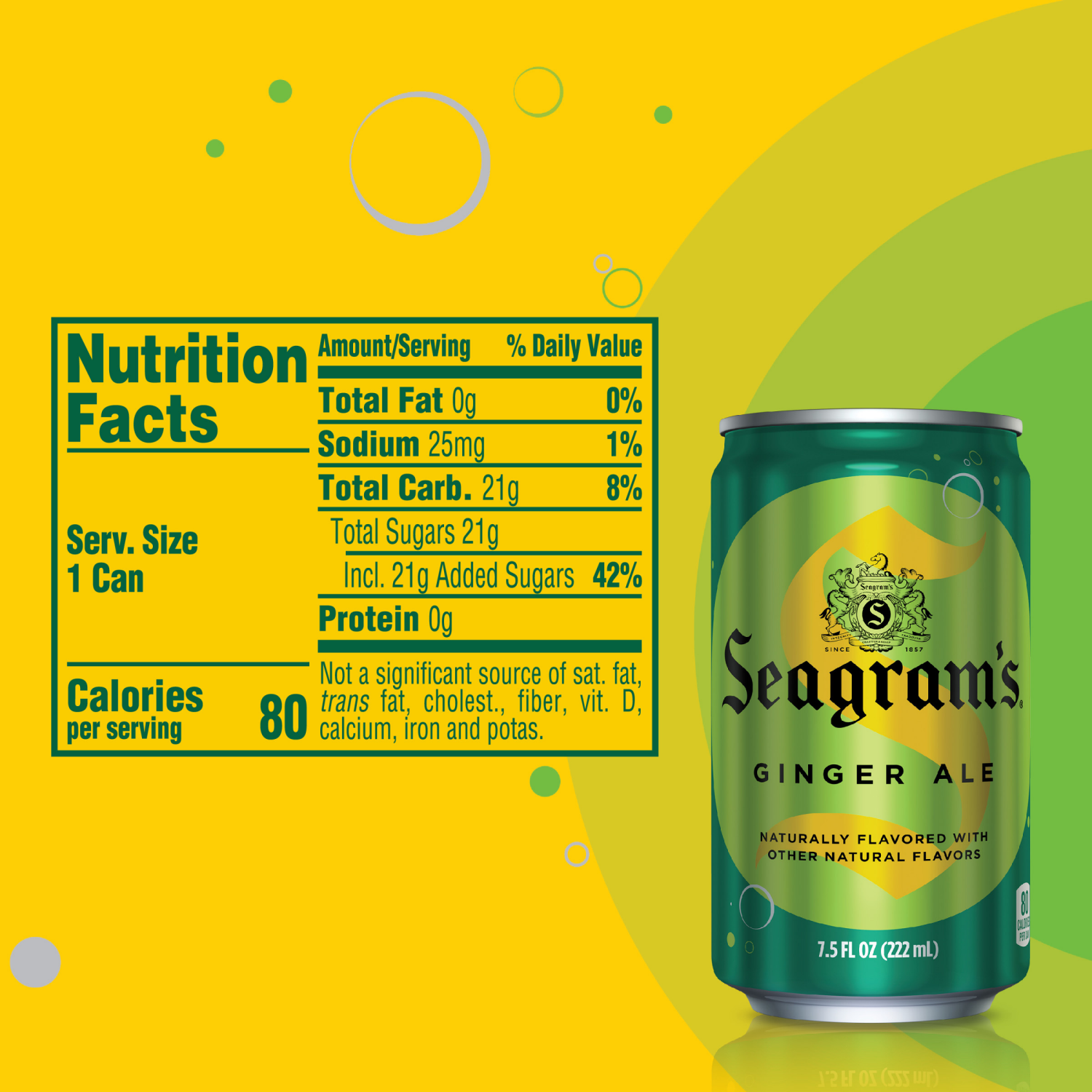 slide 3 of 7, Seagram's Seagrams Ginger Ale Fridge Pack Cans, 7.5 fl oz, 10 Pack, 10 ct; 7.5 fl oz