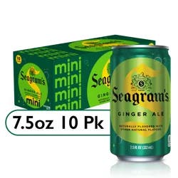 Seagram's Seagrams Ginger Ale Fridge Pack Cans, 7.5 fl oz, 10 Pack