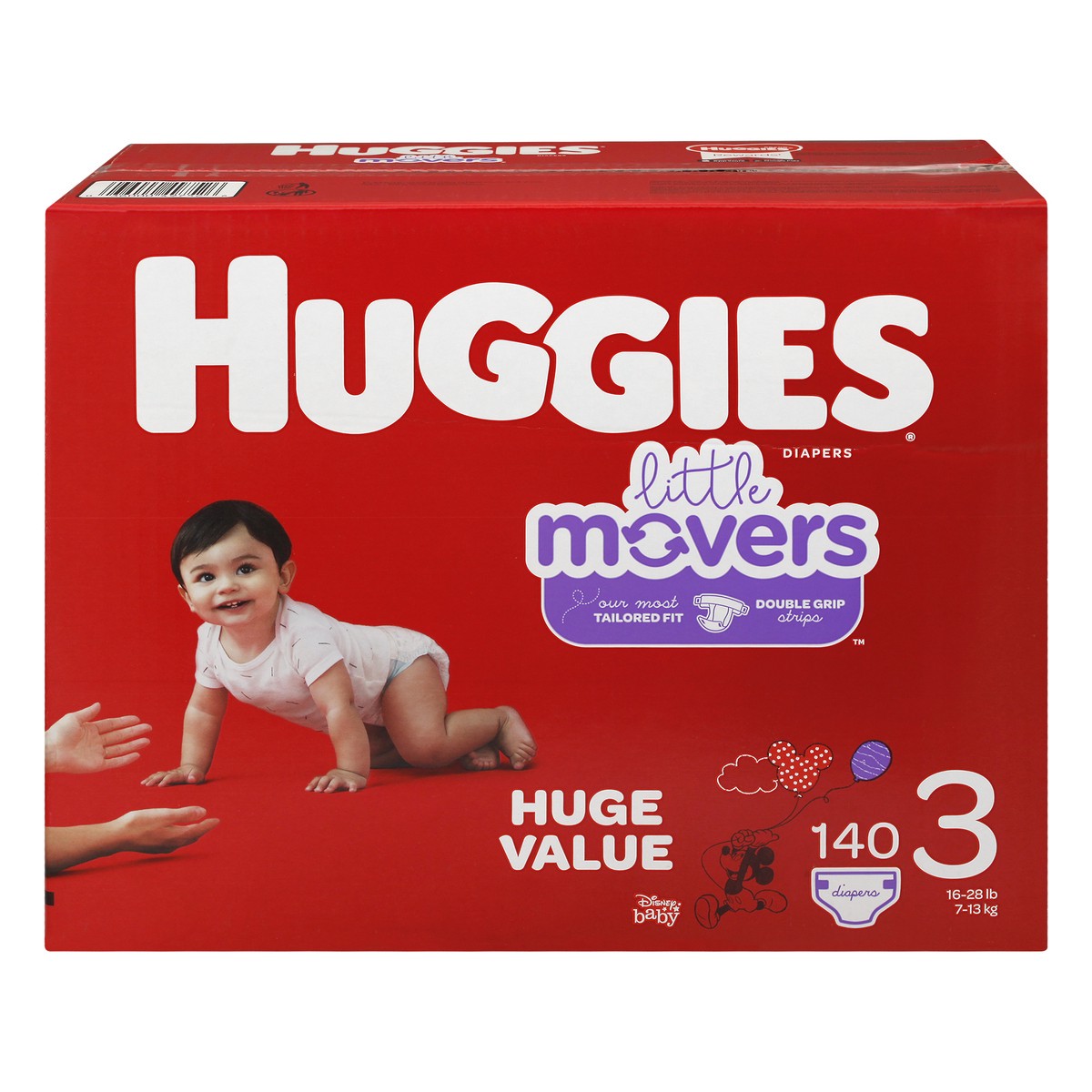 slide 1 of 11, Huggies Disney Baby 3 (16-28 lb) Diapers 140 ea, 140 ct