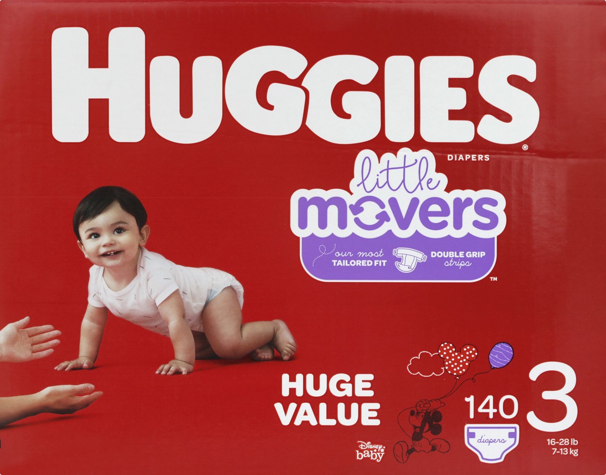 slide 7 of 11, Huggies Disney Baby 3 (16-28 lb) Diapers 140 ea, 140 ct