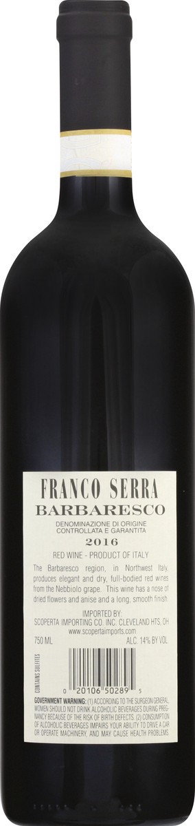 slide 2 of 9, Franco Serra Nebbiolo Barberesco, 25.4 oz