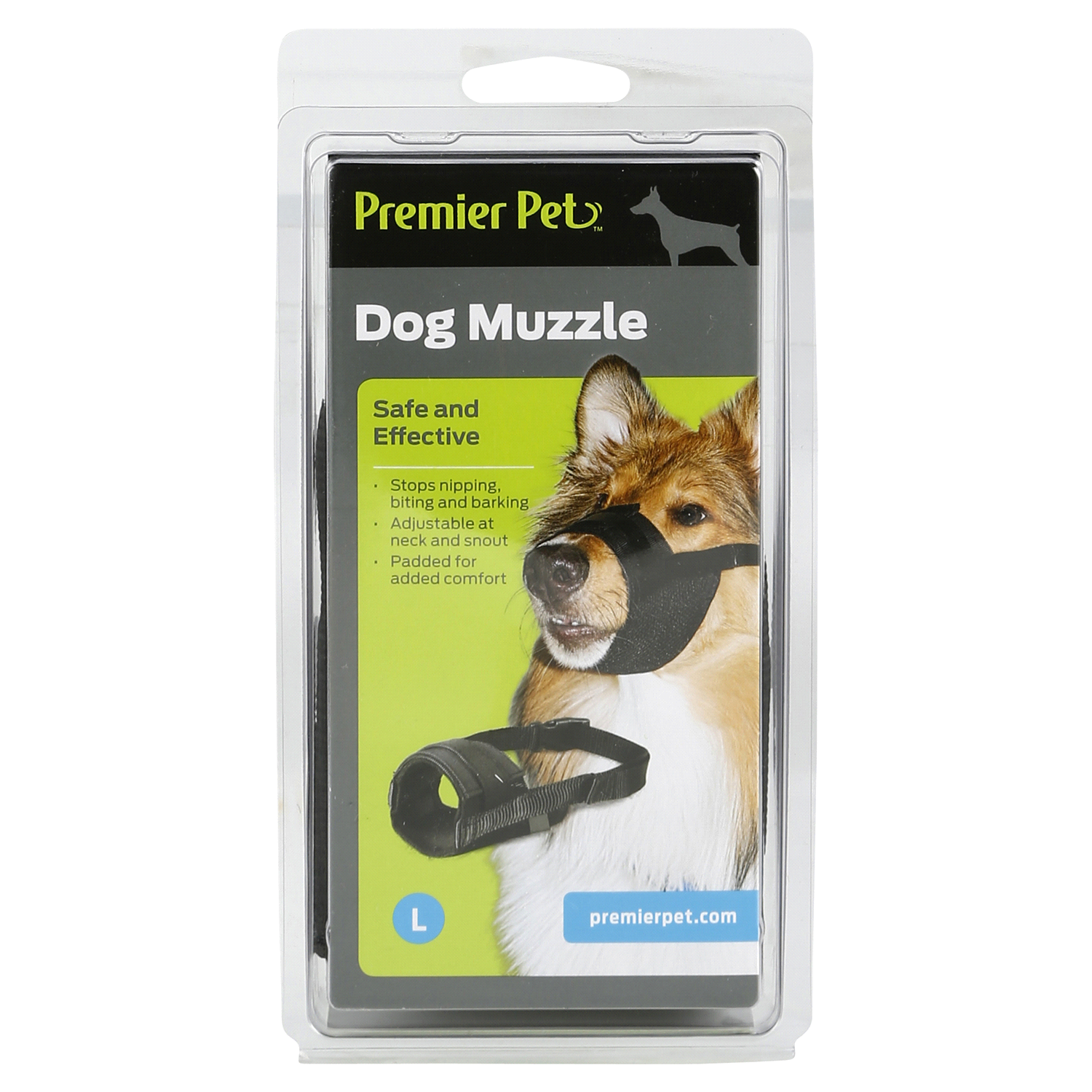 slide 1 of 5, Premier Pet Dog Muzzle, Large, Black, 1 ct