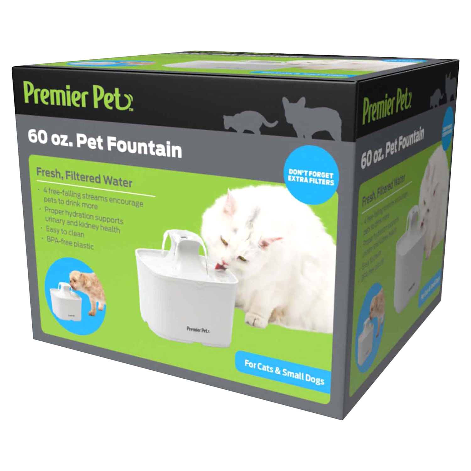 slide 1 of 4, Premier Pet 60 Ounce Pet Fountain 1 ea, 1 ct