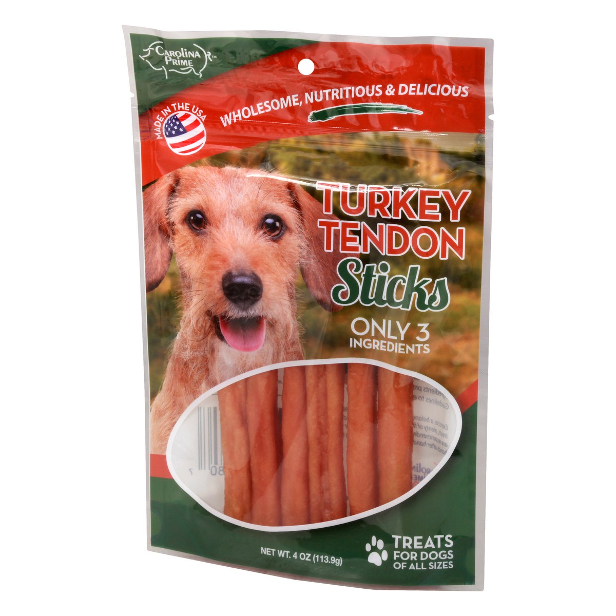 slide 3 of 12, Carolina Prime All Sizes Sticks Turkey Tendon Treats for Dogs 4 oz, 4 oz